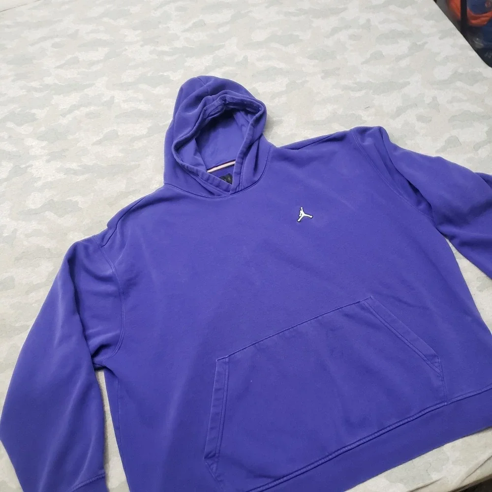 Air Jordan Sweatshirt Mens 2XL‎ Blue Pullover Hoodie Pocket Long Sleeve
